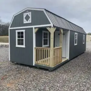 Wood Shed Side Center Lofted Barn Cabin