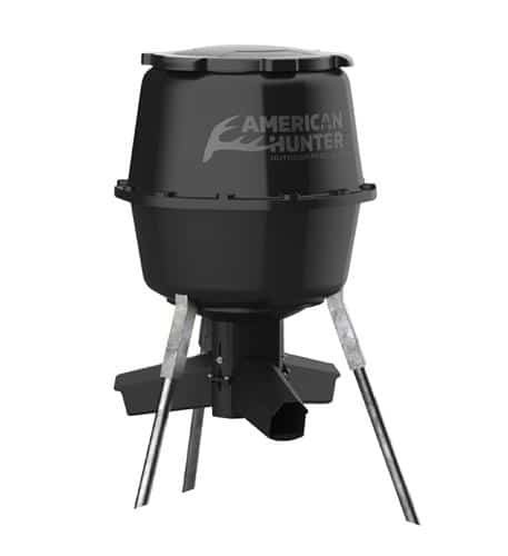 American Hunter AH_225GRAV 30 Gallon Neesting Hopper Feeder w/3_Way Gravity Feeder Tubes