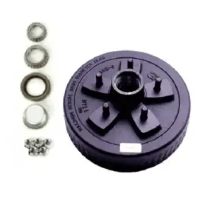 550 Lug 3.5K Brake Hub 10" BLK w/bearings seal dust cap and lugs (DRY KIT)