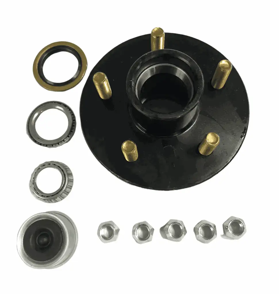 545 Lug 3.5K hub Idler BLK w/bearings seal dust cap and lugs (DRY KIT)