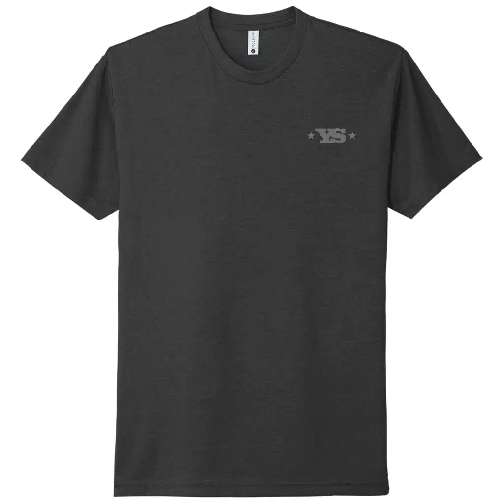 YODER SMOKERS 1005-04 Apparel, T-Shirt, YS Logo, Black/Gray