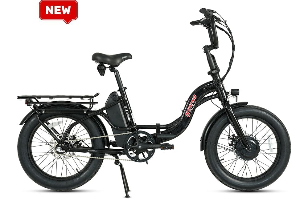 E-Urban Folding E-Bike (Black, 3-Speed)
