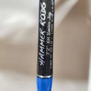 Hammer Rods HMG72SSJ Select Series 7'2" Extra Heavy - Swim Jig/Frog Rod
