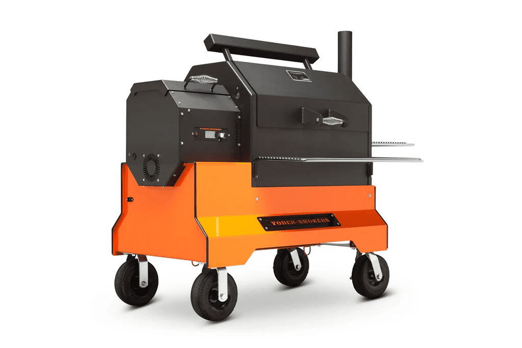 Yoder 9612O22-000 YS640S Comp (Orange) + Stainless Steel Shelves + 2nd Level Slide-Out Cooking Shelf