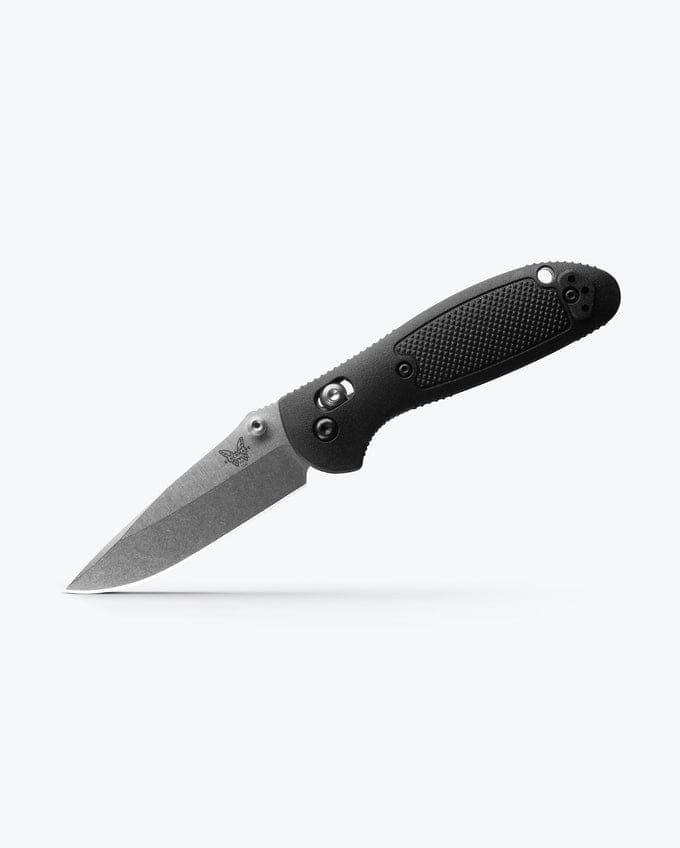 Mini Griptilian® Drop-Point Knife - Black Grivory®