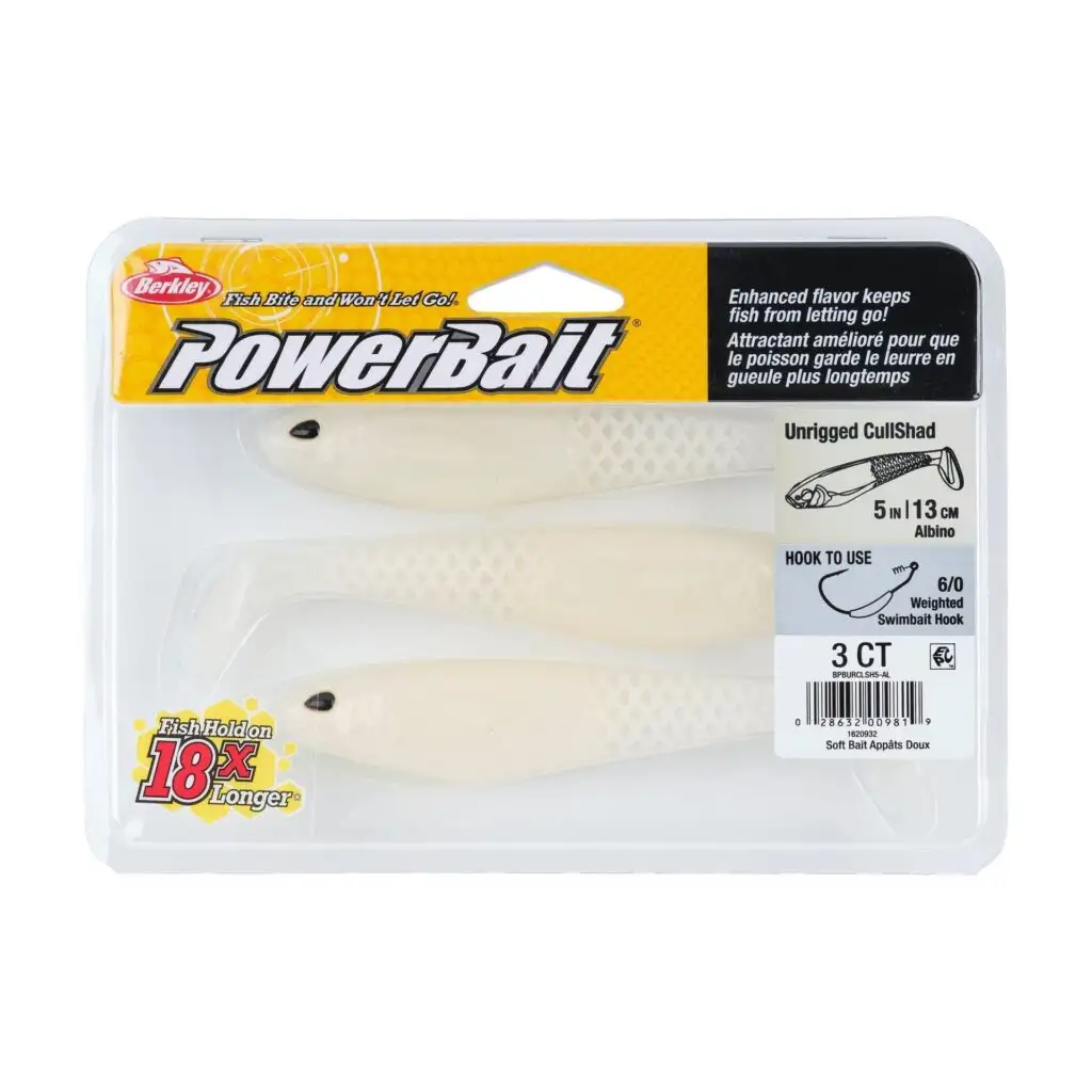 Berkley5 inAlbinoPowerBait Unrigged CullShad
