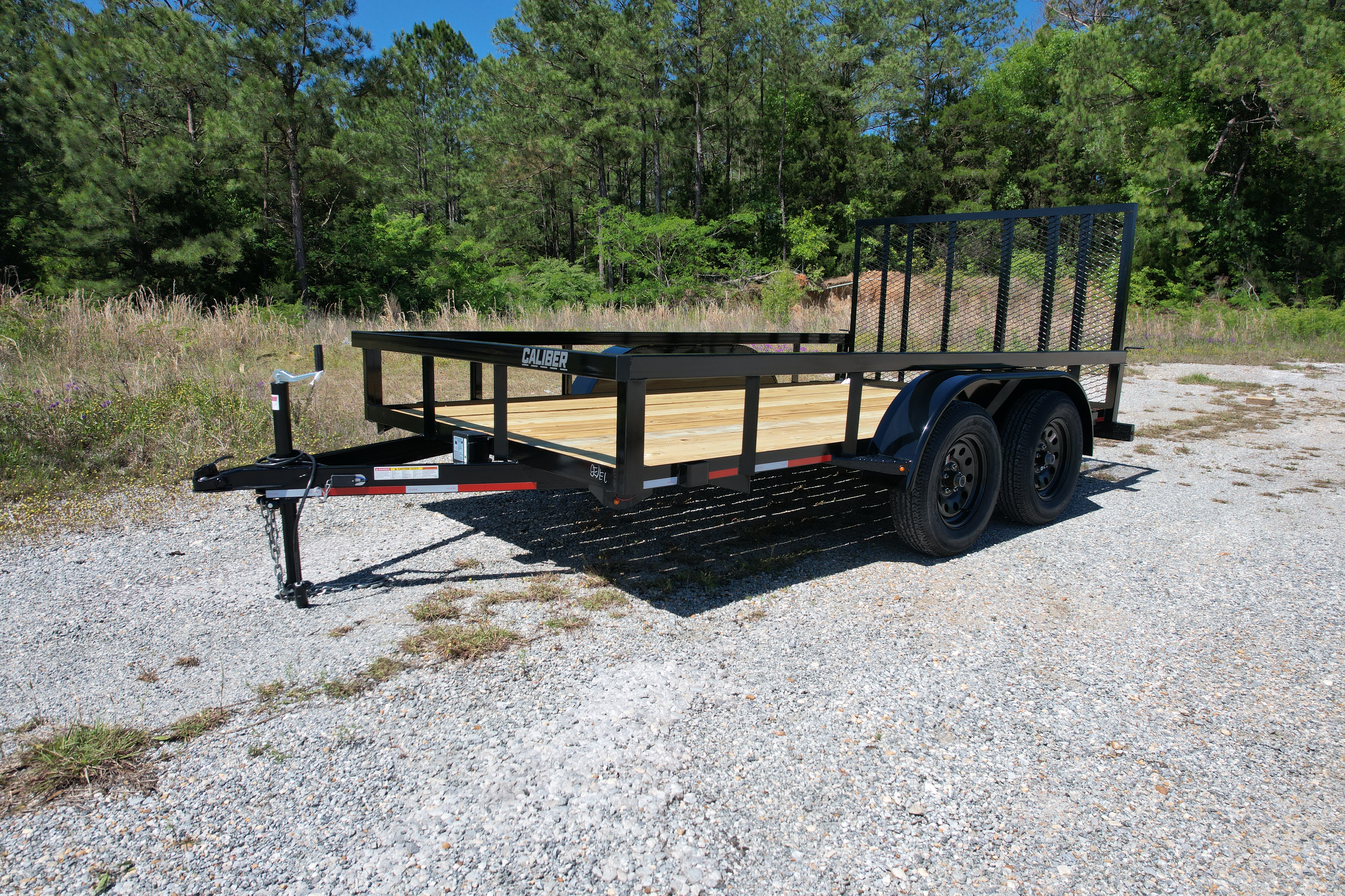 Caliber 6x12 Heavy Duty Tandem Axle Tube Top Utility Trailer with 2' Mesh Sides