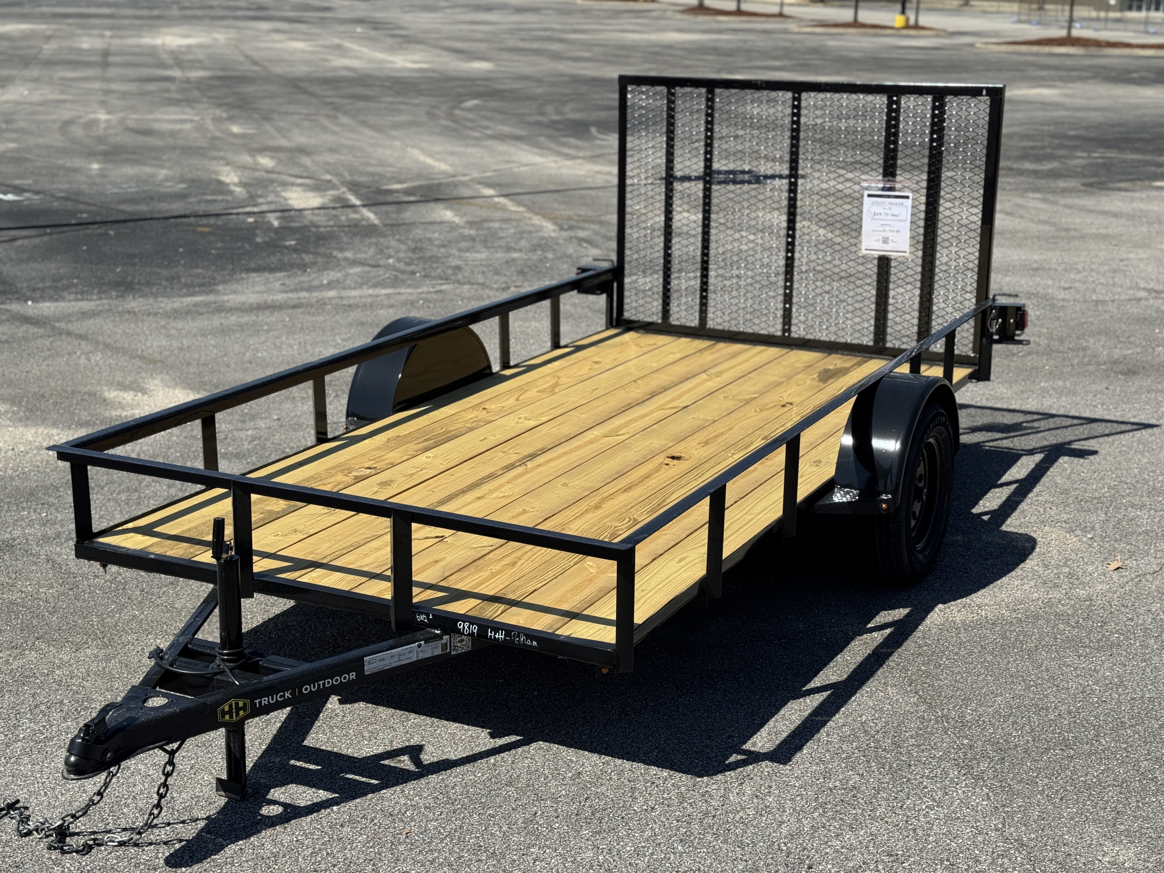 Bye-Rite 6x12 Light Duty Single Axle Utility Trailer - UL612