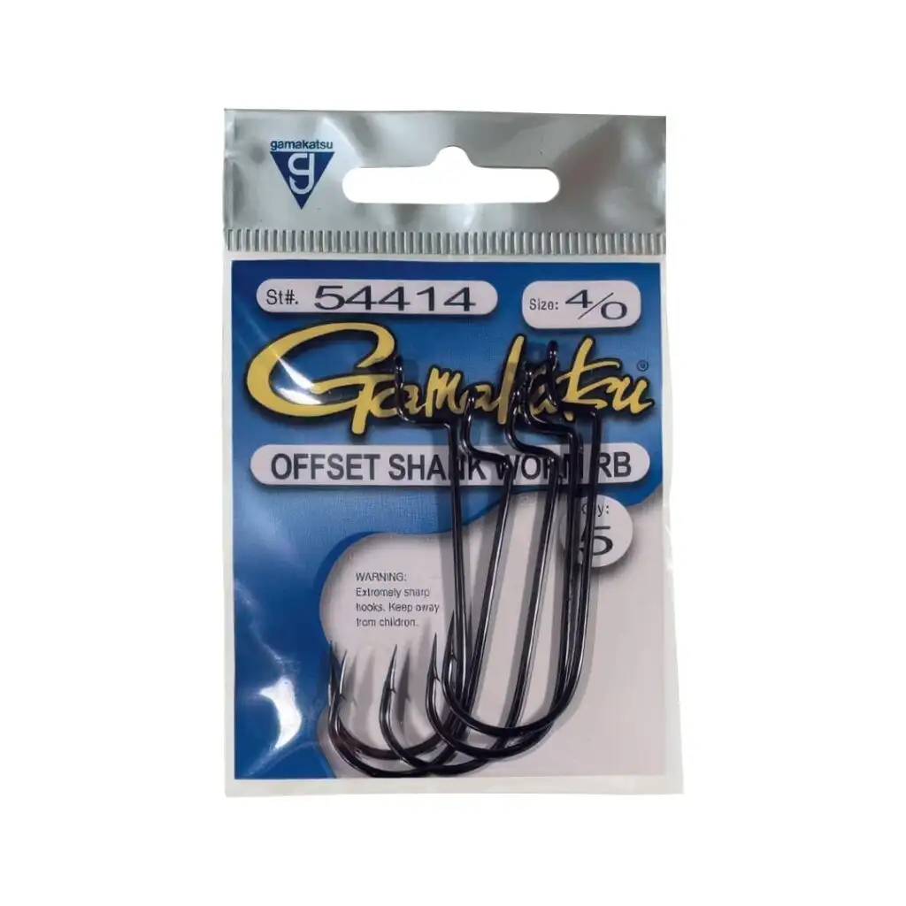 Gamakatsu 54414 Gamakatsu Nano Alpha Worm Hooks - RB Black