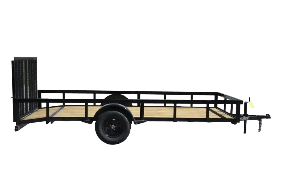 Caliber 7x14 Heavy Duty Single Axle Tube Top Utility Trailer