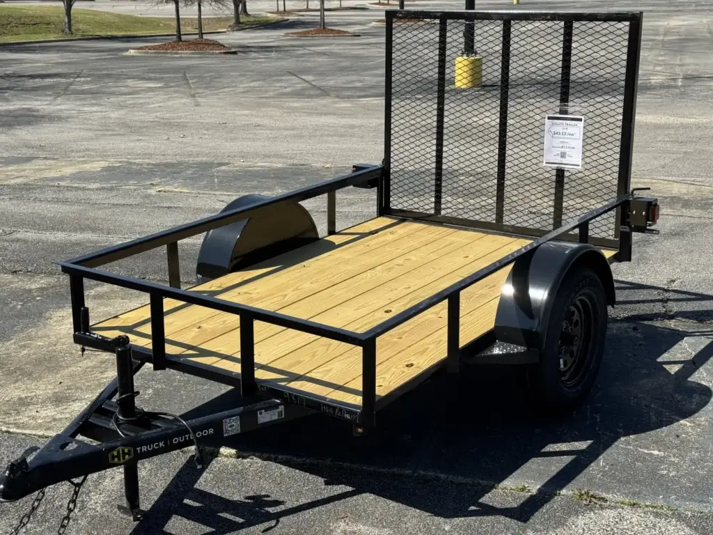 Bye-Rite 5x8 Light Duty Single Axle Utility Trailer w/ 1 foot Mesh Sides - UL508MS1
