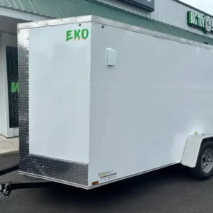 Arising ARI6x12EKOWHT - Eko White Single Axle Enclosed Trailer