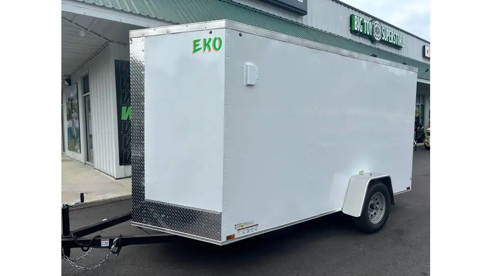 Arising ARI6x12EKOWHT - Eko White Single Axle Enclosed Trailer