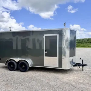 Arising ARI6x12TAEKOMC - Eko Medium Charcoal Tandem Axle Enclosed Trailer